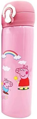 barbarik Peppa Pig Stainless Steel Water Bottle, Vacuum Flask Insulated Bottle for Kids 500 ml Water Bottle(Set of 1, Pink)