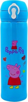 Sarvottam Peppa Pig Stainless Steel Thermos Cute Water Bottle Insulated Flask For Kids 500 ml Water Bottle(Set of 1, Blue)