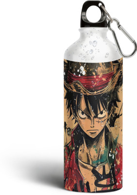 Tee Mafia Monkey D. Luffy - Anime (D13) 750 ml Water Bottle(Set of 1, White)