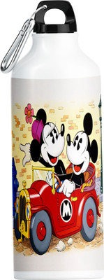 Printwala Mickey Mouse Design Sipper Bottle - Leak-Proof & Easy to Carry 600 ml Water Bottle(Set of 1, Multicolor)