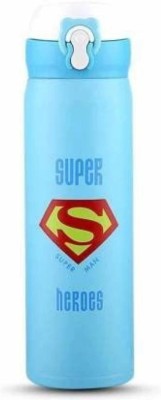 SOPALI Water Bottle super hero 500 ml Water Bottle(Set of 1, Light Blue)