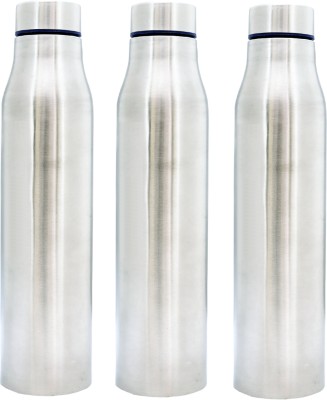 mr.nally 3 1000 ml Water Bottles(Set of 3, Silver)