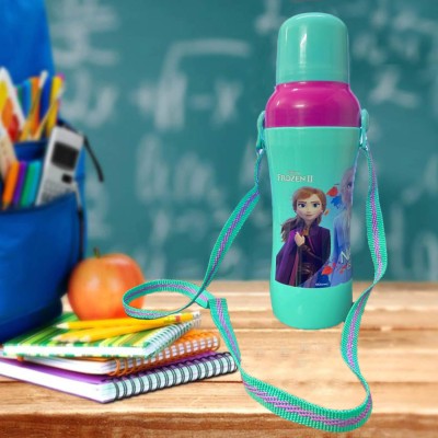 Mannat Frozen Printed Plastic School Water Bottle for kids 500 mL(Blue,Set of 1 ) 500 ml Water Bottle(Set of 1, Multicolor)