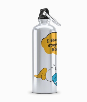Macmerise Donald Stayed in Bed 750 ml Water Bottle(Set of 1, Silver)