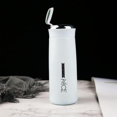 CLICKCART NICE WATER BOTTLE 400ML (Set of 1) 400 ml Flask(Pack of 1, Multicolor, Glass)