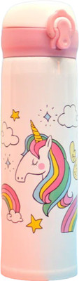 Barbarik unicorn 350 ml Water Bottle(Set of 1, White)