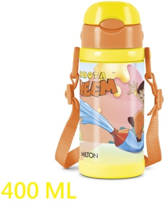 MILTON CHARMY vacuum insulated bottles with one-touch button lid CHOTTA BHIM 400 ml Water Bottle(Set of 1, Yellow)