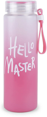 V2H 500 ml Glass Bottle With Drinking Glass(Pack of 1, Multicolor)