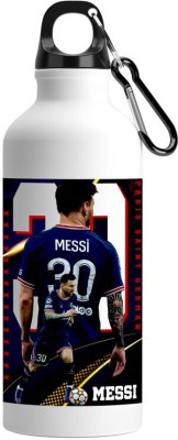 RON BRANDO Messi Print Printed Sports Aluminium Sublimation Sipper Water Bottle 750 ml Water Bottle(Set of 1, White)