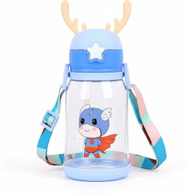 buckscollection cute Regular water Bottle For Kids (pack of 1) 600 ml Water Bottle(Set of 1, Pink, Light Blue, Green, Purple)