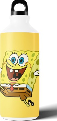 BuyersCue SpongeBob Sipper Bottle - Perfect Gift for Kids | Birthday Special 600 ml Water Bottle(Set of 1, Yellow)