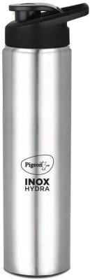 Pigeon Inox Hydra ( Black, Steel/Chrome, Steel) 900 ml Water Bottle(Set of 1, Silver)