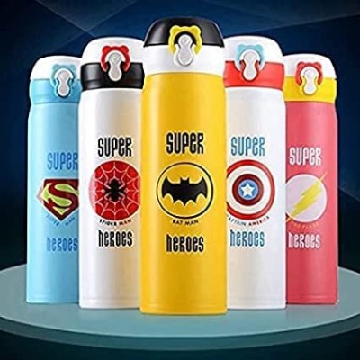 Paaroots Superhero 500 ml Water Bottle(Set of 1, Multicolor)