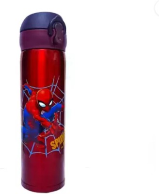 chandchoice spiderman water bottle 500 ml Water Bottle(Set of 1, Red)