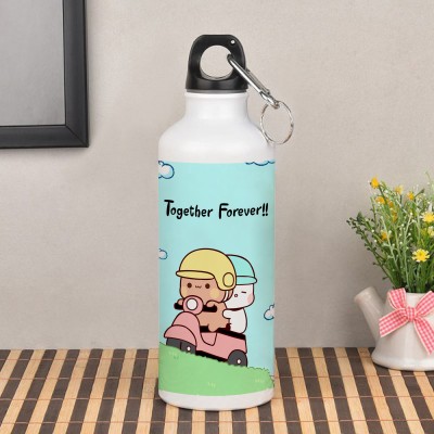 Asha Gifts Bubu Dudu Lover character 600 ml Water Bottle(Set of 1, White)