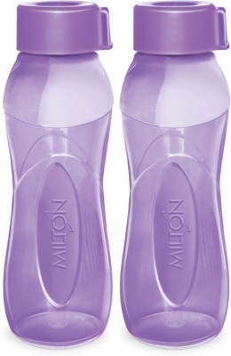 MILTON I GO 500 ml Bottle (Pack of 2,PURPLE, Plastic) SMALL BOTTLE 500 ml Water Bottles(Set of 2, Purple)