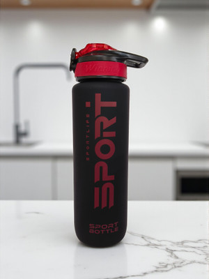 organzee Sport Life Water Bottle – Leakproof BPA-Free Sports with Carry Lock for Gym 1000 ml Water Bottle(Set of 1, Black, Red)