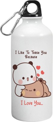 Asha Gifts Bubu Dudu Lover character 600 ml Water Bottle(Set of 1, White)