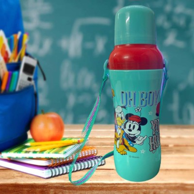 Mannat Mickey Printed Plastic School Water Bottle for kids 500 mL(Blue,Set of 1 ) 500 ml Water Bottle(Set of 1, Multicolor)