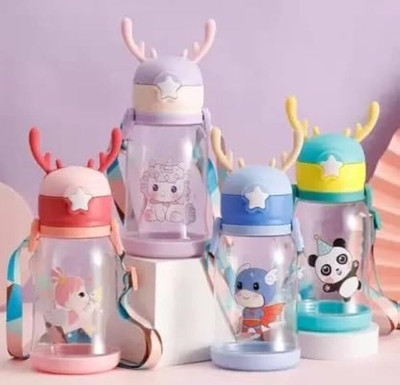EveryMinutes Classic School Watter Bottle for Kids (Pack of 2) | BPA Free 500 ml Water Bottles(Set of 2, Multicolor)