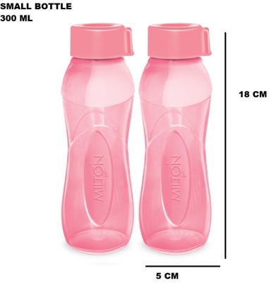 MILTON I GO 300 ml Bottle (Pack of 2,PINK, Plastic) SMALL BOTTLE 300 ml Water Bottle(Set of 1, Pink)
