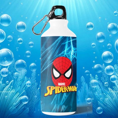 BuyersCue Stylish Spider-Man Inspired Sipper Printed water bottle for kids & Adults 600 ml Water Bottle(Set of 1, Multicolor)