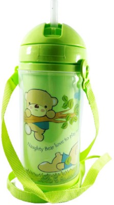 Crafts For You Cartoon 375 ml Water Bottle(Set of 1, Green)