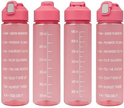 JTG HydroMark Series 900 ml Water Bottles(Set of 4, Pink)