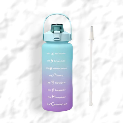 Virtuous Wide Mouth 2litre Water Bottle Shaker & Sipper Bottle with Sturdy Handle 2000 ml Water Bottle(Set of 1, Green)