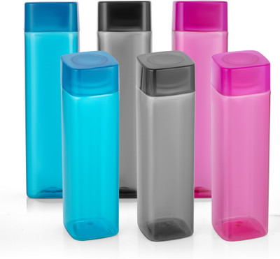 ORSALE 1000 ml Plastic Bottle(Pack of 6, Multicolor)
