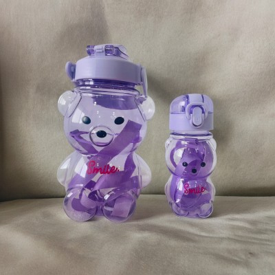 Virtuous Teddy Bear Shape BPA Free High Capacity Combo Set Of 2 Kids Water Bottle 1200 ml Water Bottles(Set of 2, Multicolor)