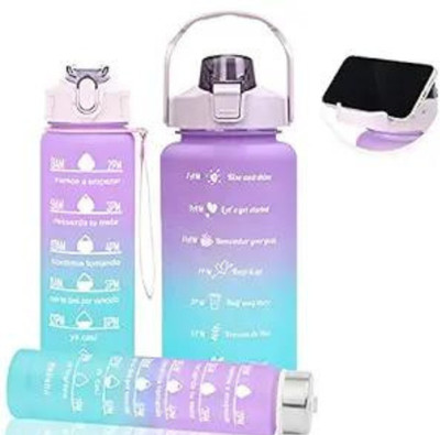 SJ STORE 3 2000 ml Water Bottles(Set of 3, Purple, Blue)