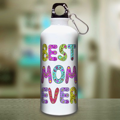 Exciting Lives Best Mom Ever Sipper Bottle - Gift for Mothers for Birthday, Mother's Day 600 ml(White)