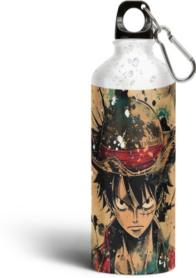 Tee Mafia Monkey D. Luffy - Anime (D7) 750 ml Water Bottle(Set of 1, White)