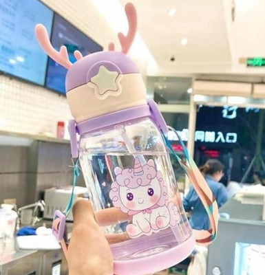 ishaaryan Kids Cute School Water Bottle 600 ml Water Bottle(Set of 1, Multicolor)