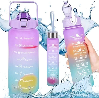 The Kikvalley store DailyFresh Series 2000 ml Water Bottles(Set of 3, Multicolor)