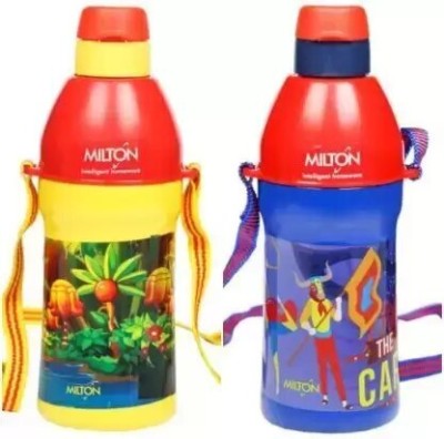 MILTON Kool Joy 400 ml Water Bottles(Set of 2, Multicolor)