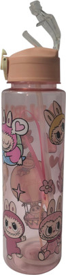 LuckyZ Labubu Water Bottle 900 ml Water Bottle(Set of 1, Orange)