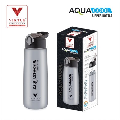 Virtue Aqua Cool Sipper Water Bottle Water Bottles For Fridge, School,Gym,Home,office 1000 ml Water Bottle(Set of 1, Black)