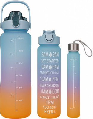 NAVYA ENTERPRISES Navya Enterprises Gradient Water Bottle Combo (3 Pcs Set) 2000 ml Water Bottles(Set of 3, Multicolor)