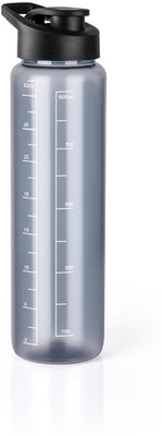 Divine Enterprise Round Unbreakable Plastic Water Bottle | Lid Is Sealed By A Silicone Ring 1000 ml Water Bottle(Set of 1, Grey)