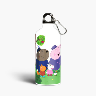 Printybloom Peppa Pig Sipper Peppa Pig Water bottle For Boys Girls School Water bottle 600 ml Water Bottle(Set of 1, Multicolor)