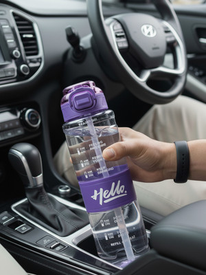 Sageware Bottle-Hello B001 1000 ml Water Bottle(Set of 1, Purple)
