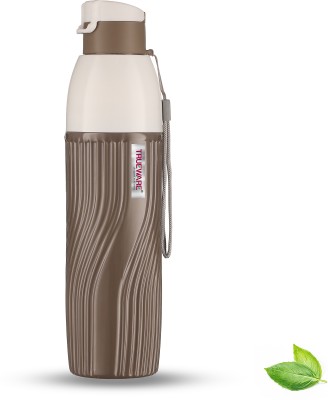 Trueware Aqua Bliss PU Insulated Plastic School, Office, Travel, Sports Water 600 ml Bottle(Pack of 1, Brown, Plastic)