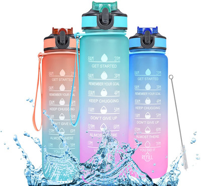 Reliable Creation Unbreakable Silicone Water Bottle 1000 ml Water Bottle(Set of 1, Multicolor)
