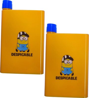 Gift Corner note 420 ml Water Bottles(Set of 2, Yellow)