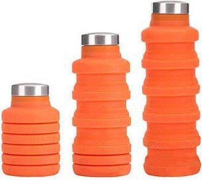 WORLD OF KITCHENCRAFT Classic 550 ml Water Bottle(Set of 1, Orange)