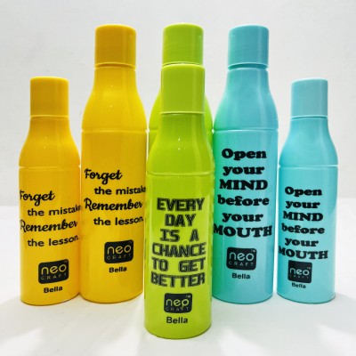 Hozon Unbreakable BPA & Leek Free Plastic Bottle 550ml & 350ml Set 550 ml Water Bottles(Set of 6, Multicolor)