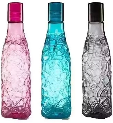 COZZEY Cobra Bottle 1000 ml Water Bottles(Set of 3, Blue, Pink, Black)