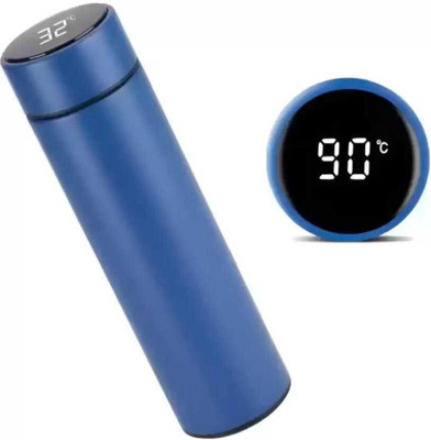 Raj Gifts Led Display Temperature Bottle 500 ml Flask(Pack of 1, Blue, Steel)